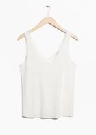 Other Stories V-cut Top - White