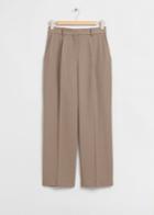 Other Stories Tailored Straight Wide-leg Trousers - Rust