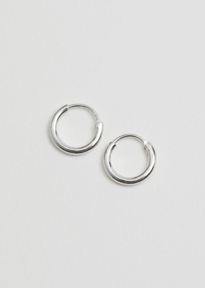Other Stories Sterling Silver Mini Hoop Earrings - Silver