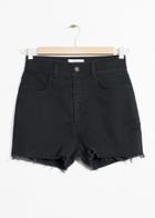 Other Stories High Waisted Denim Shorts - Black