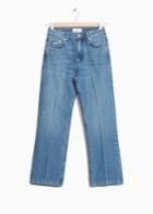Other Stories Flare Cropped Jeans - Blue