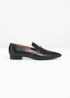 Other Stories Grommet Loafers - Black