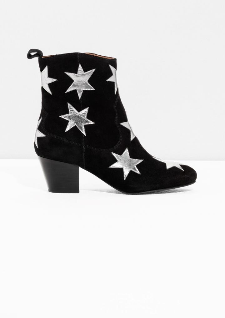Other Stories Starry Patchwork Suede Boots