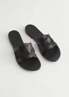 Other Stories Woven Leather Sandals - Black