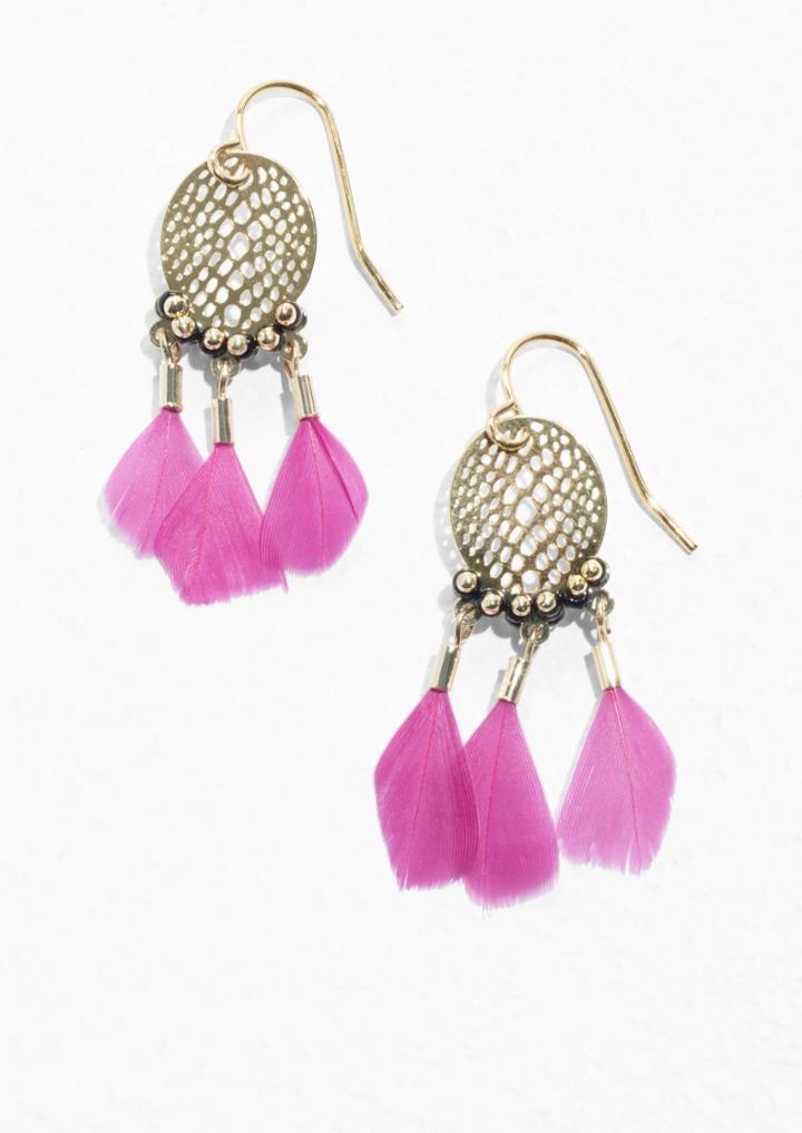 Other Stories Feather Earrings