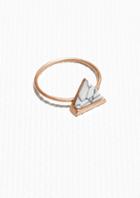 Other Stories Triangual Stone Ring