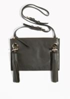 Other Stories Leather Tassel Crossover Bag