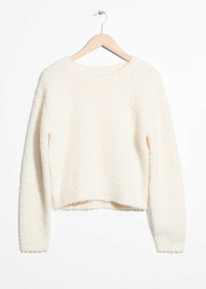Other Stories Alpaca Fuzzy Sweater - White