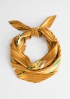 Other Stories Pleated Triangle Scarf - Yellow