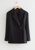 Other Stories Open Back Blazer - Black