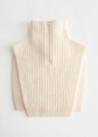 Other Stories Polo-neck Knit Collar - White