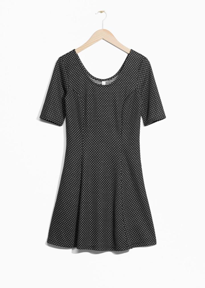 Other Stories Polka Dot Dress - Black