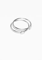 Other Stories Stacked Star Ring - Silver