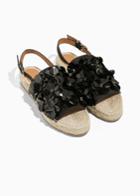 Other Stories Embellished Espadrille Sandals - Black