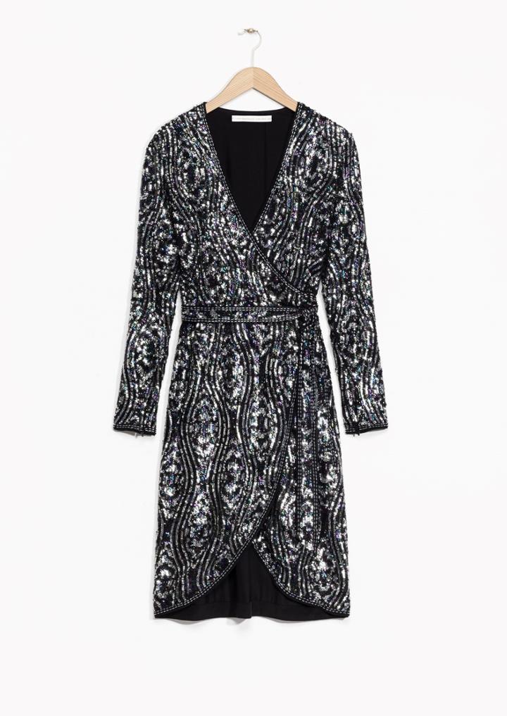 Other Stories Sequined Silk Dress