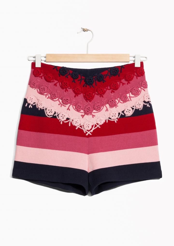 Other Stories High Waisted Crochet Shorts