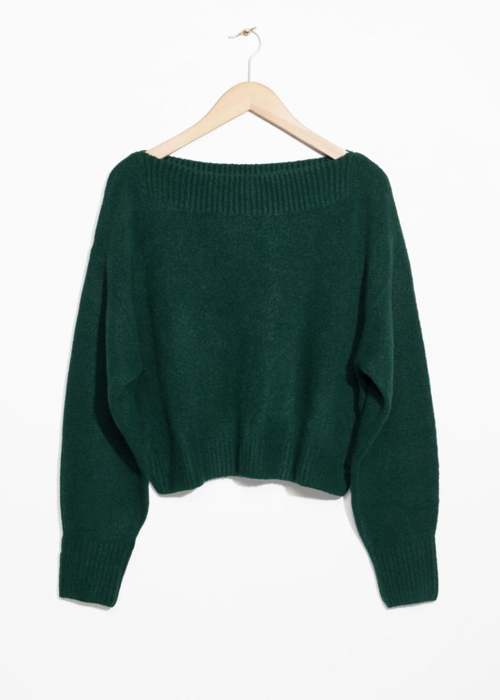 Other Stories Boatneck Sweater - Green
