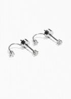 Other Stories Drop Back Earrings - White