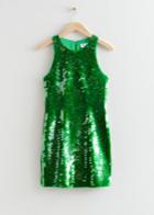 Other Stories Sleeveless Sequin Mini Dress - Green