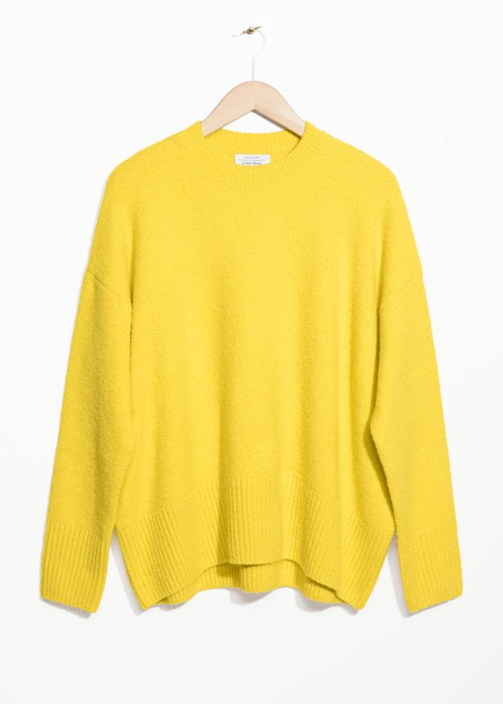 Other Stories Boxy Knit Sweater - Yellow