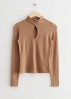 Other Stories Keyhole Top - Beige