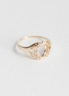Other Stories Cutout Wreath Ring - Gold