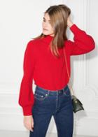 Other Stories Balloon Sleeve Sweater - Red