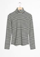 Other Stories Striped Jersey Turtleneck