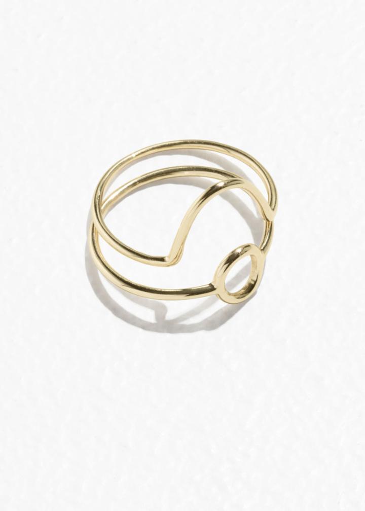 Other Stories Round Stack Ring Set - Gold