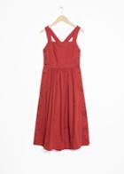 Other Stories Side Button Pinafore Dress - Red