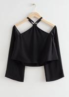 Other Stories Off-shoulder Halter Top - Black