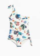 Other Stories One Shoulder Knot Swimsuit - White
