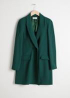 Other Stories Double Breasted Blazer Dress - Green