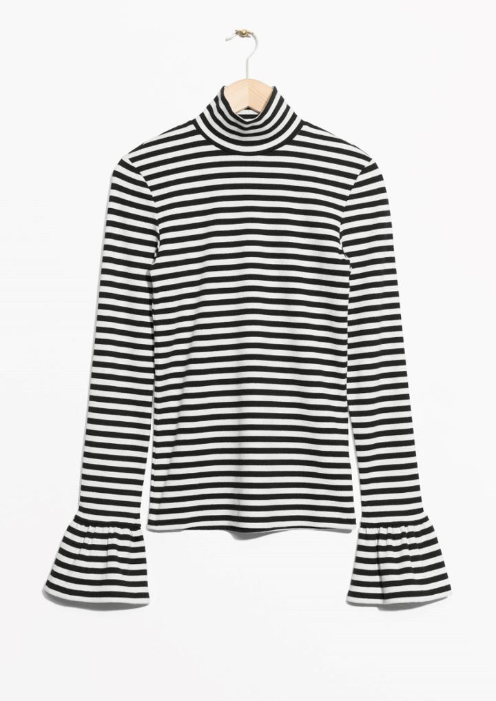 Other Stories Trumpet Sleeve Turtleneck Top