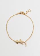 Other Stories Crocodile Bracelet - Gold