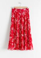 Other Stories Pleated Midi Skirt - Red