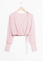 Other Stories Wrap Drawstring Blouse