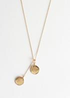 Other Stories Duo Circle Charm Necklace - Gold