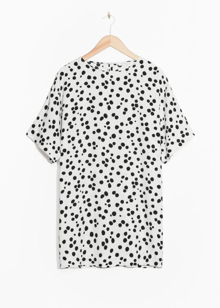 Other Stories Dotty Print Dress - White