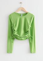 Other Stories Ruched Top - Green