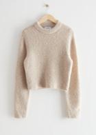Other Stories Boxy Pile Knit Sweater - Beige