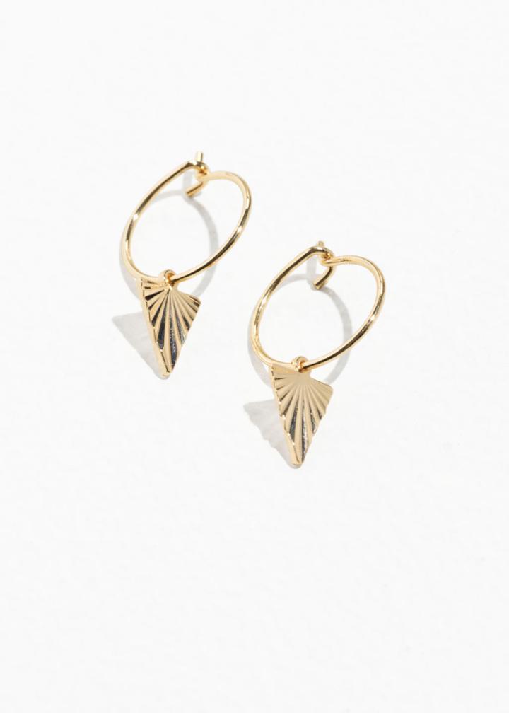 Other Stories Triangle Beam Hoops - Gold