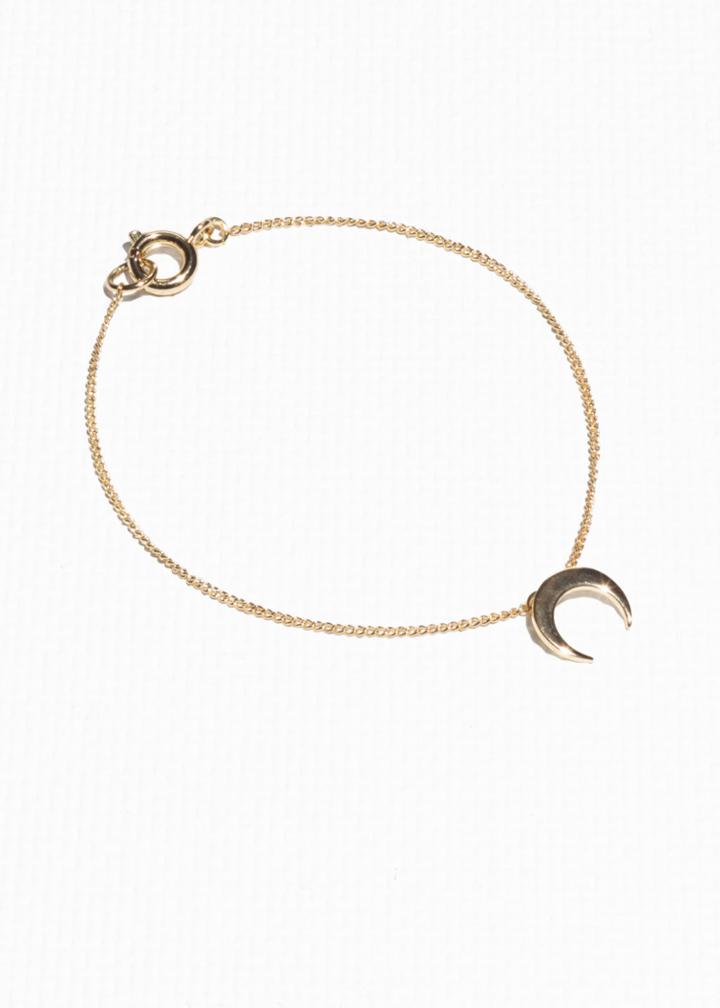 Other Stories Crescent Moon Bracelet - Gold