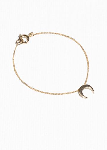 Other Stories Crescent Moon Bracelet - Gold