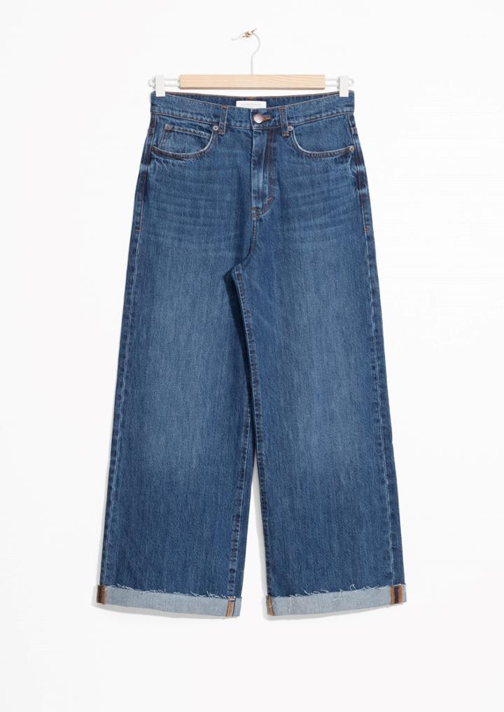 Other Stories Cropped Wide Jeans