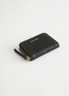 Other Stories Snake Embossed Leather Wallet - Black