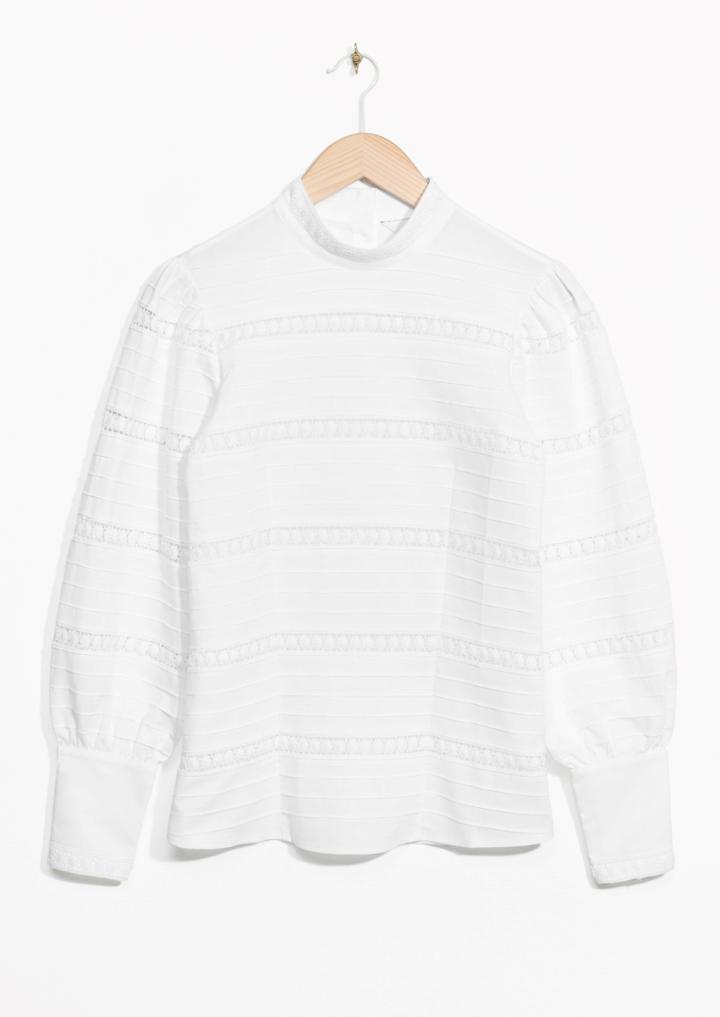 Other Stories Buttoned Back Blouse