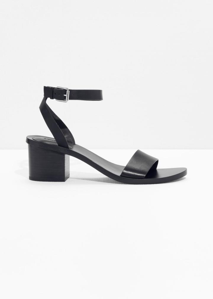 Other Stories Ankle-strap Heeled Sandal - Black