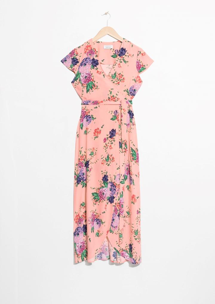 Other Stories Floral Wrap Dress