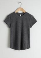 Other Stories Cotton Blend Tee - Black